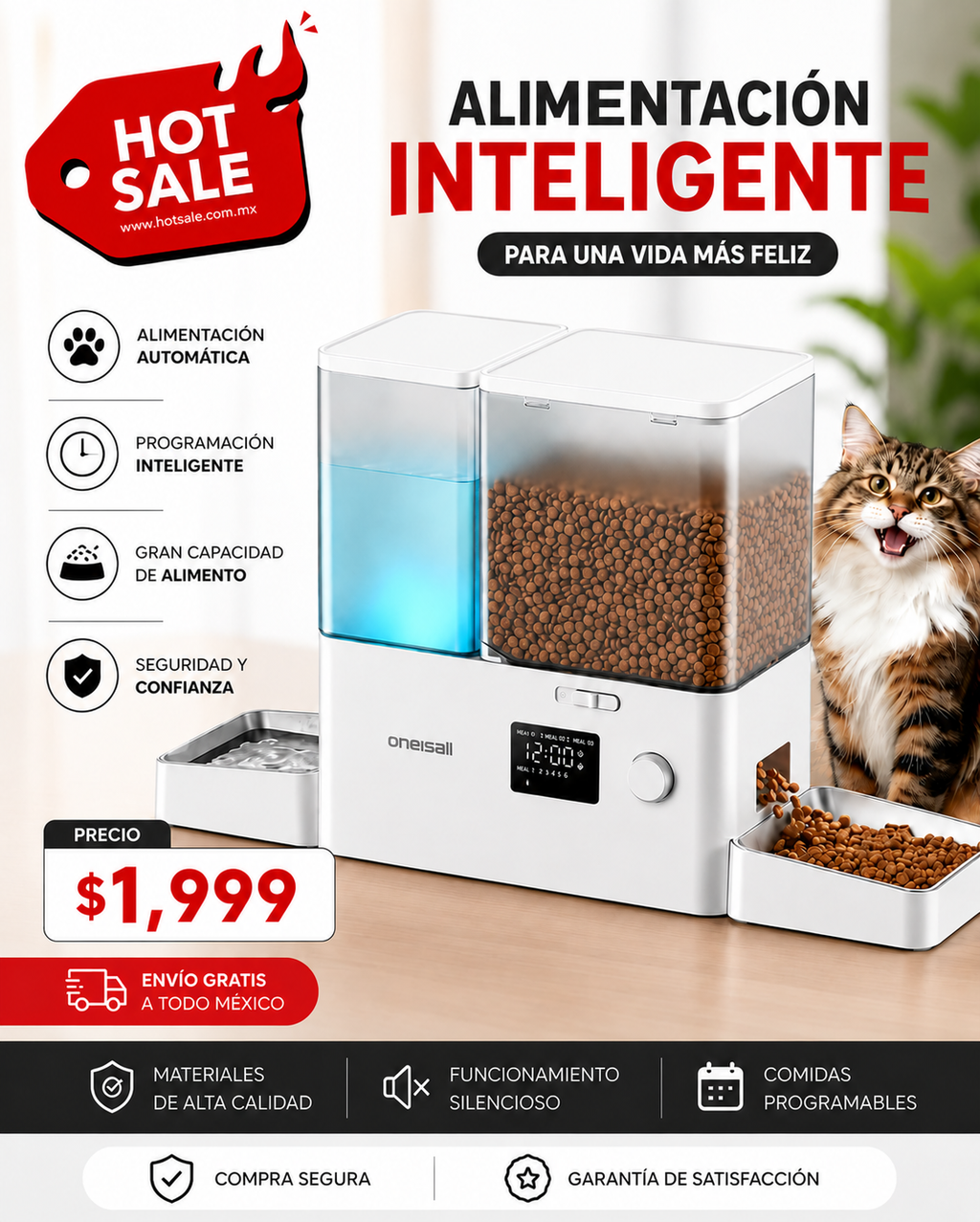 COMEDERO Y BEBEDERO AUTOMATICO