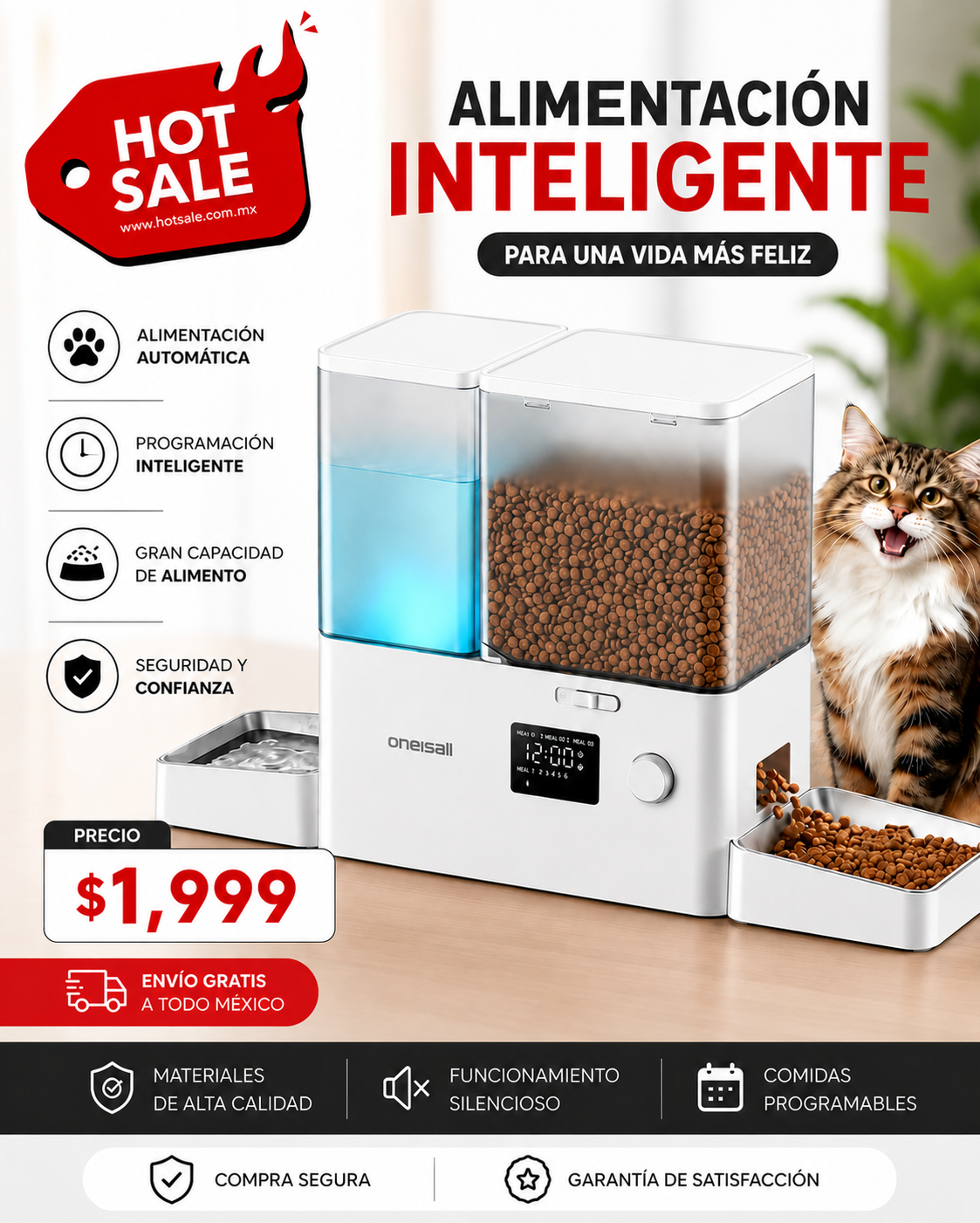 COMEDERO Y BEBEDERO AUTOMATICO