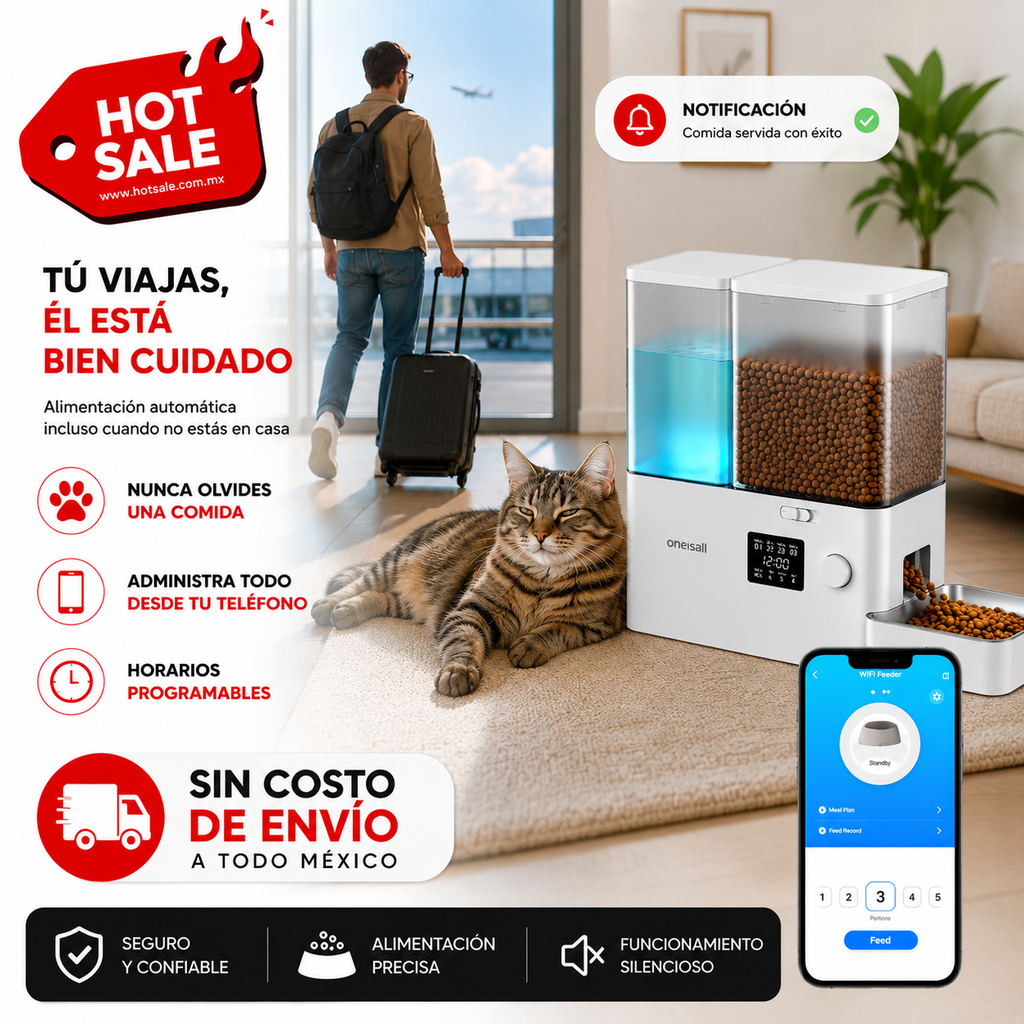 COMEDERO Y BEBEDERO AUTOMATICO